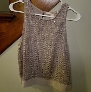 Champagne sheer tank (super cute with bralette)